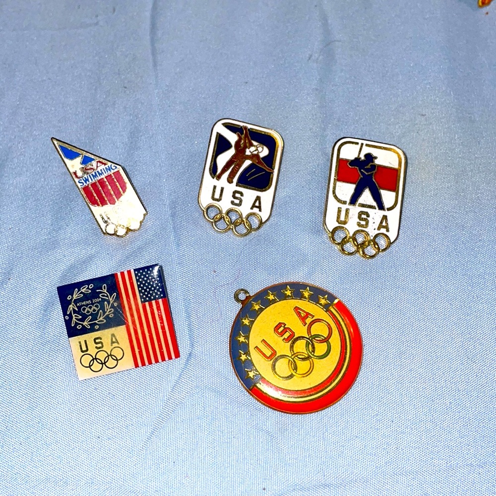 5 USA Olympic pins
